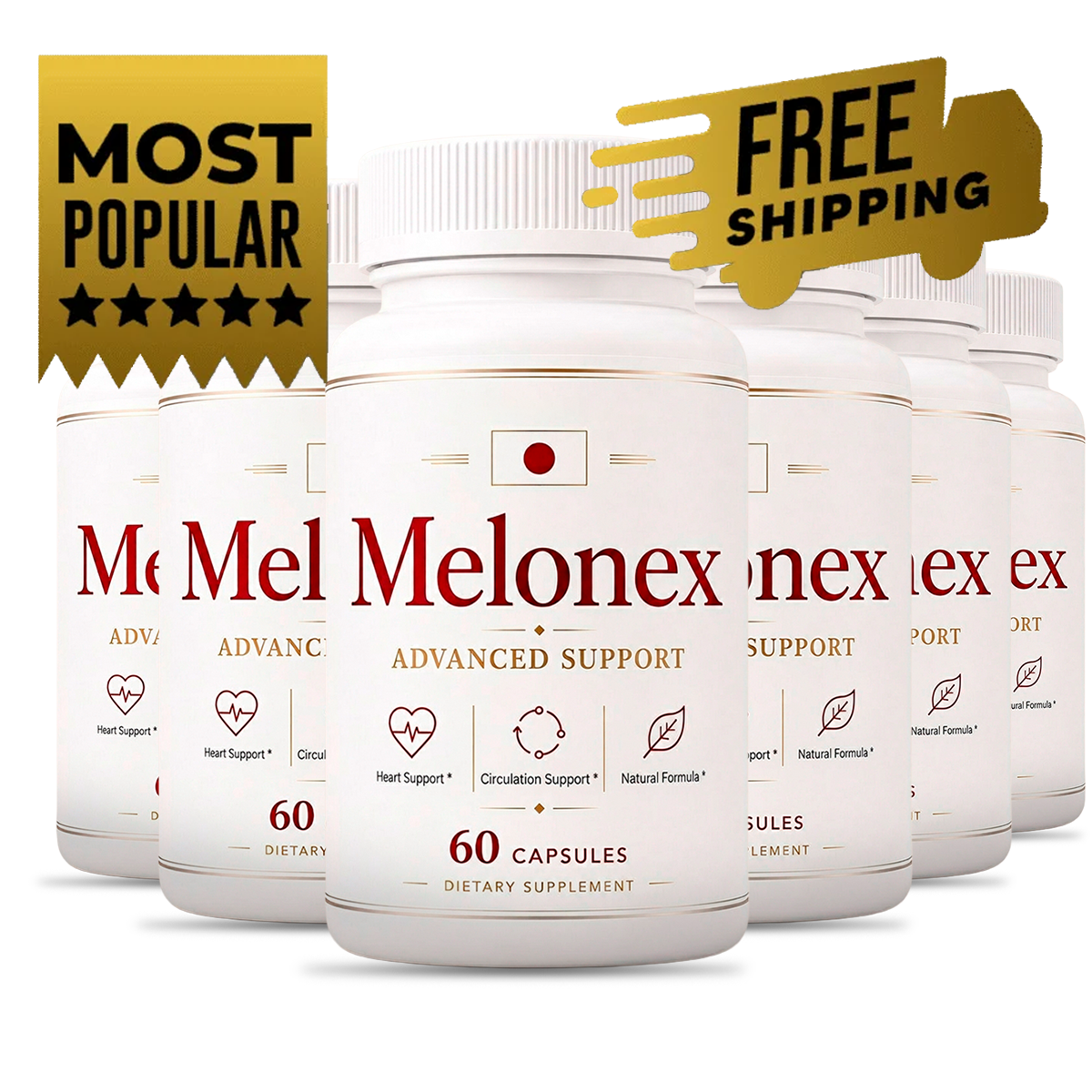 Six bottles of Melonex package